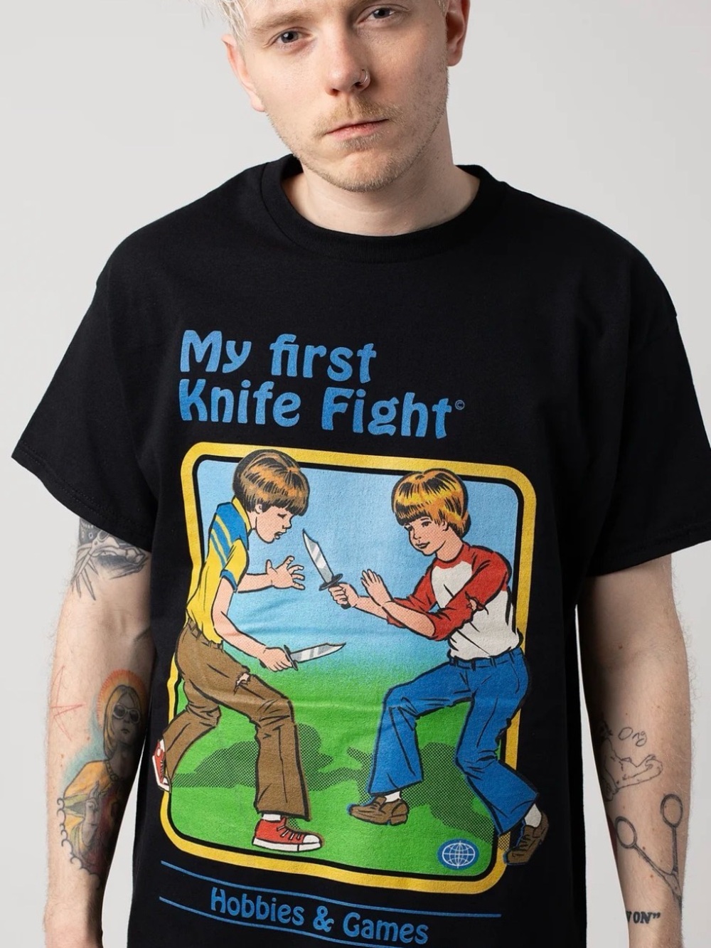 My First Knife Fight Graphic Tee - Black